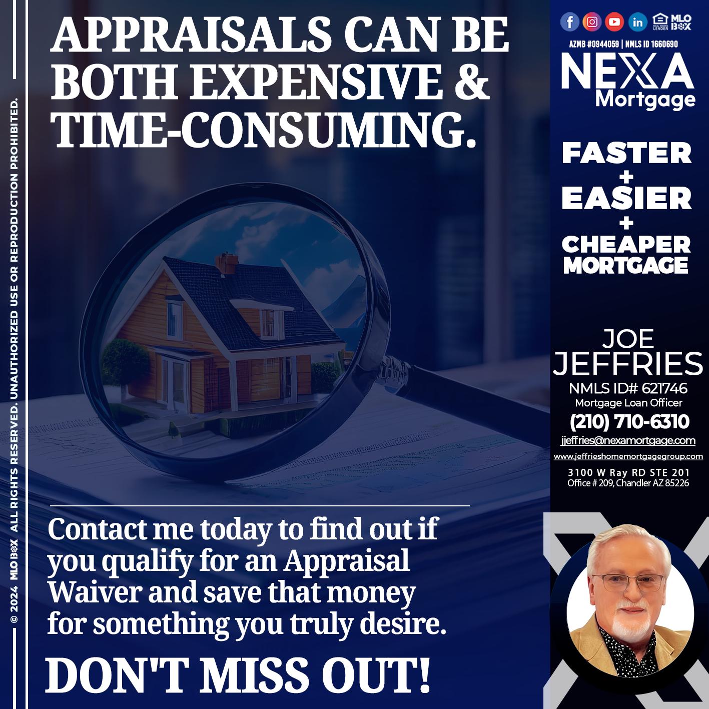 APPRAISALS - Joe Jeffries -Loan Officer